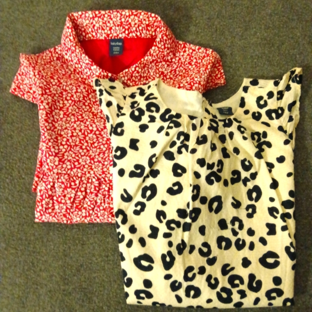 2 Baby Gap girl toddler cotton dresses (lined)- size 3 years